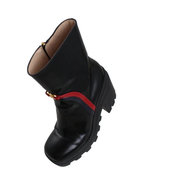 Gucci Web Stripe 85mm Ankle Boots 37 7 - Picture 8 of 10